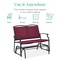 Best Choice Products 2-Person Outdoor Swing Glider, Steel Patio Loveseat, Bench Rocker w/ Armrests